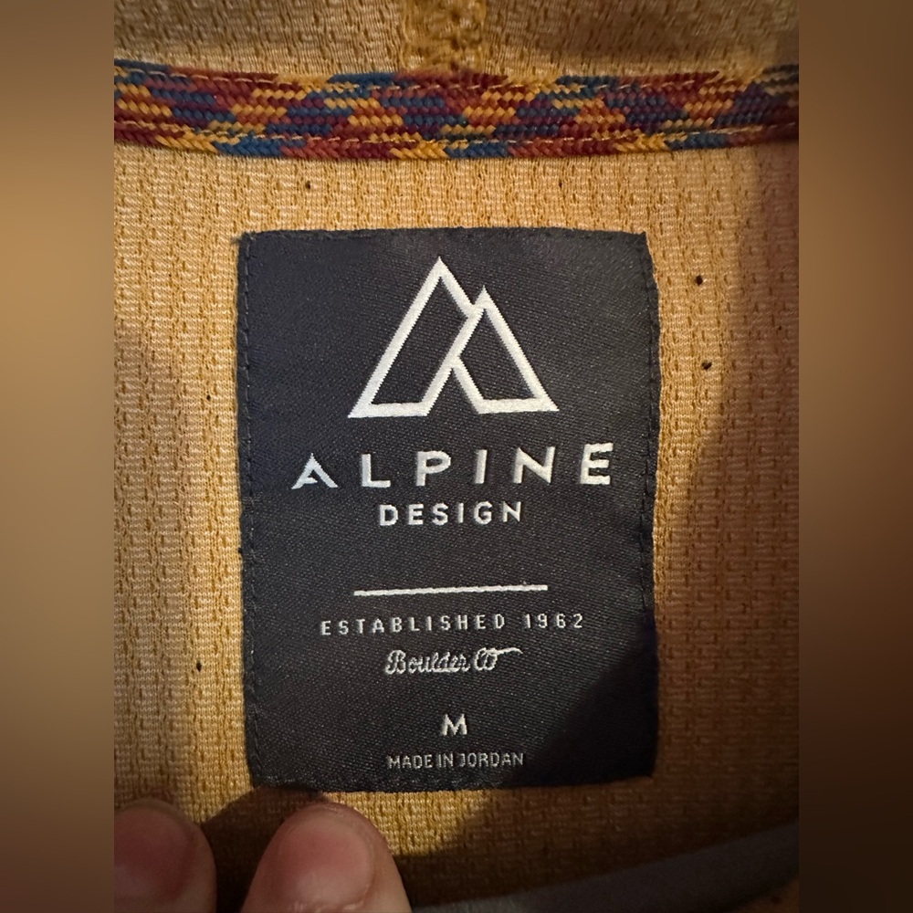 Alpine Design | Men's Mustard Hoodie, Size M - Picture 6 of 7